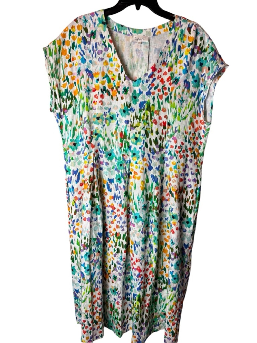 Sahara London Linen Wild Garden Dress 3 / like a 14-16